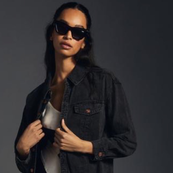 Anthropologie Pilcro Tulle & Denim Shirt Dress - Picture 10 of 15